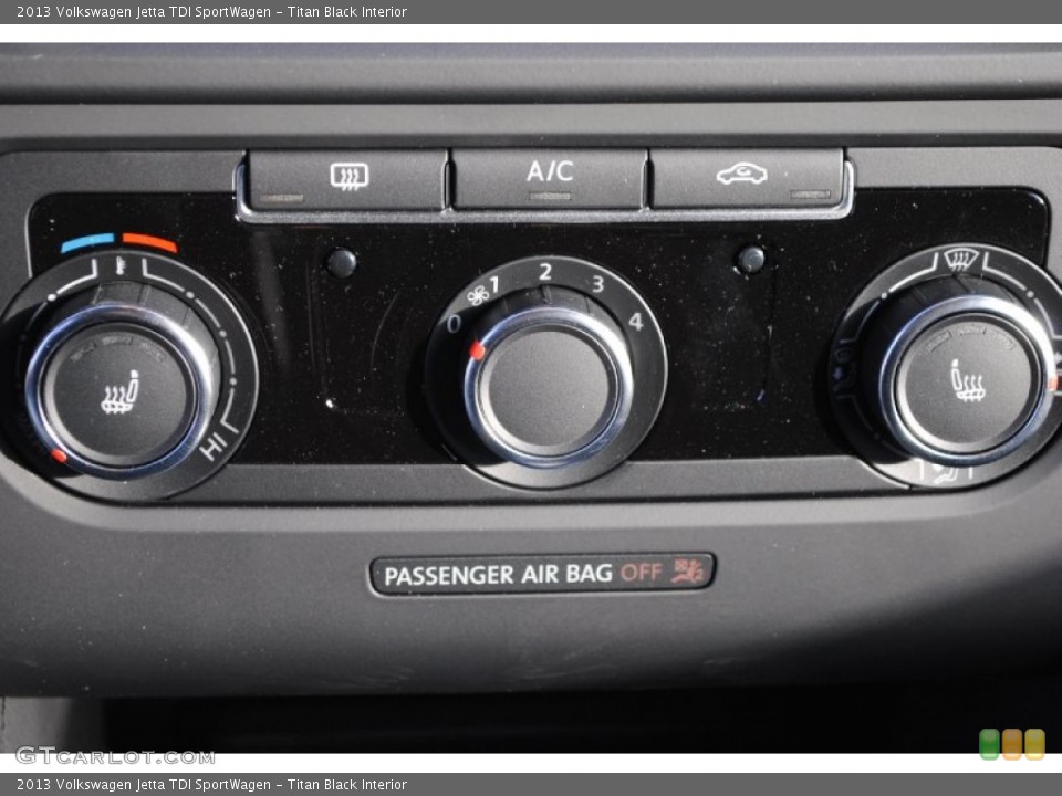 Titan Black Interior Controls for the 2013 Volkswagen Jetta TDI SportWagen #77877666