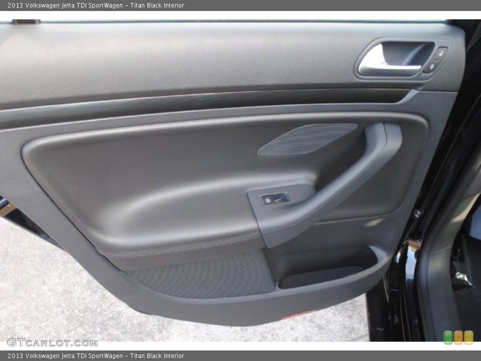 Titan Black Interior Door Panel for the 2013 Volkswagen Jetta TDI SportWagen #77877744