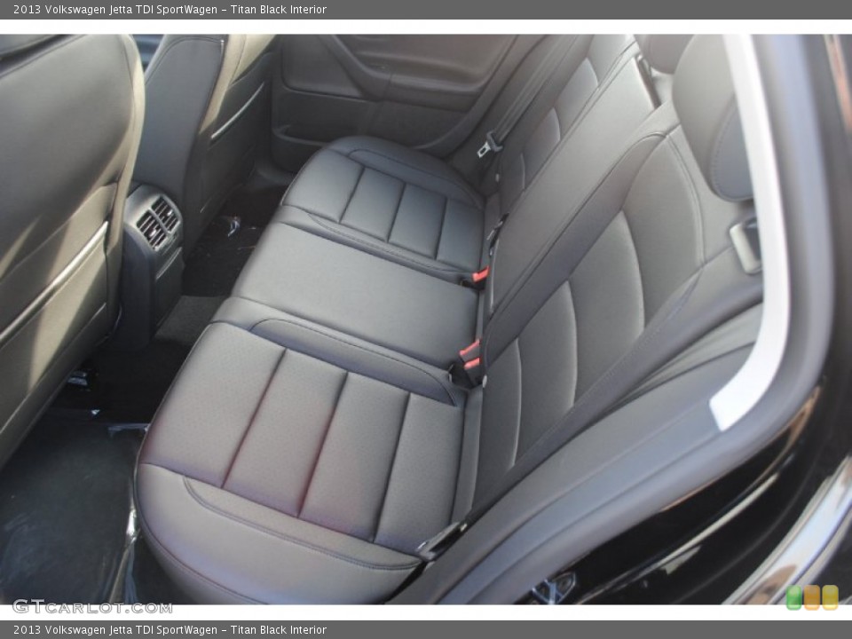 Titan Black Interior Rear Seat for the 2013 Volkswagen Jetta TDI SportWagen #77877782