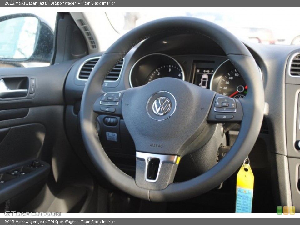 Titan Black Interior Steering Wheel for the 2013 Volkswagen Jetta TDI SportWagen #77877819