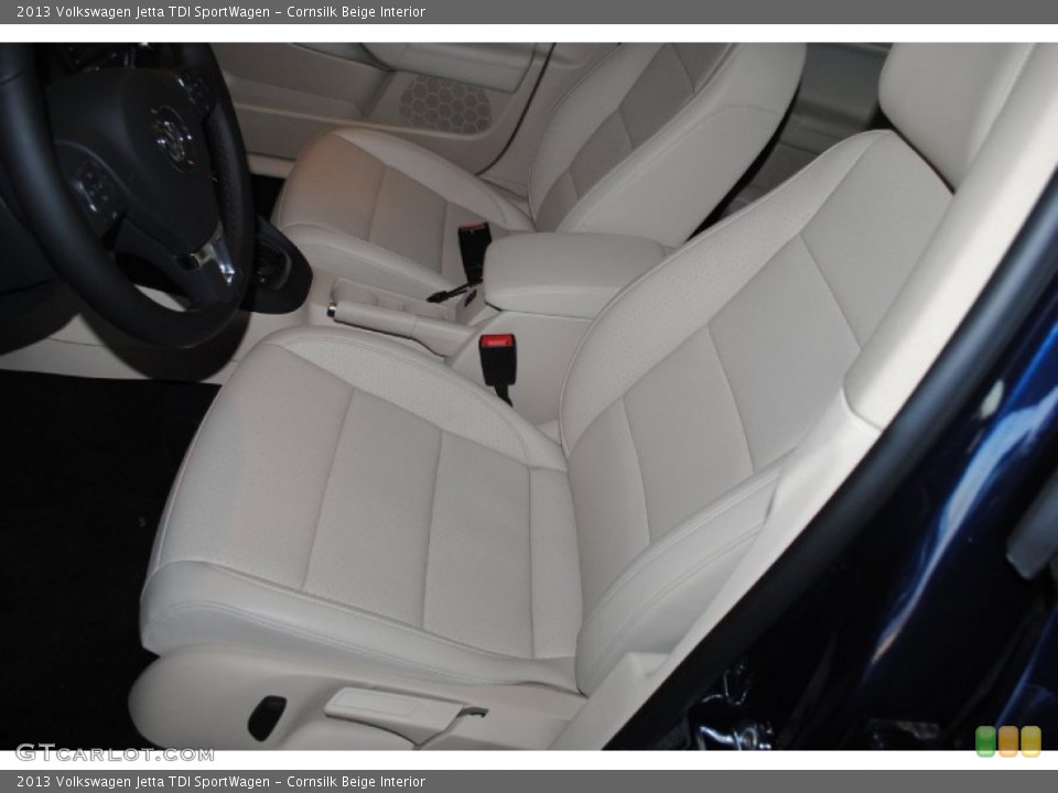 Cornsilk Beige Interior Front Seat for the 2013 Volkswagen Jetta TDI SportWagen #77878074
