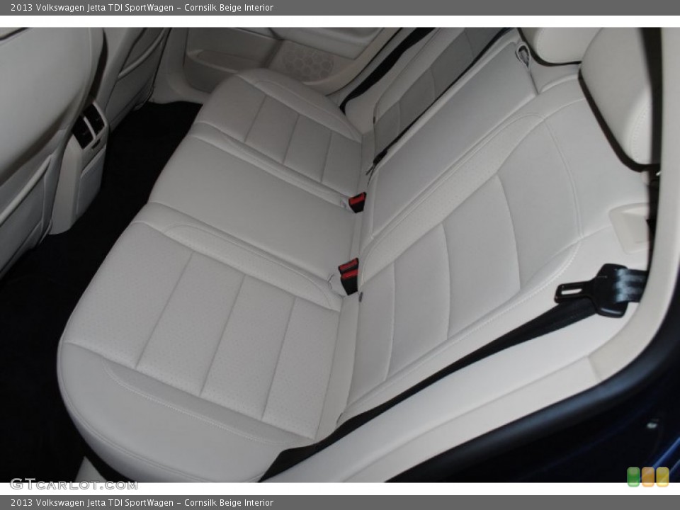 Cornsilk Beige Interior Rear Seat for the 2013 Volkswagen Jetta TDI SportWagen #77878271
