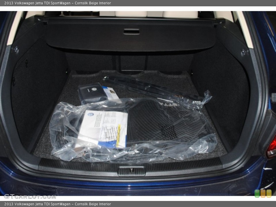 Cornsilk Beige Interior Trunk for the 2013 Volkswagen Jetta TDI SportWagen #77878337
