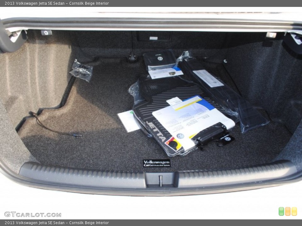 Cornsilk Beige Interior Trunk for the 2013 Volkswagen Jetta SE Sedan #77878782