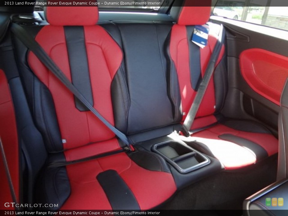 Dynamic Ebony/Pimento Interior Rear Seat for the 2013 Land Rover Range Rover Evoque Dynamic Coupe #77879058