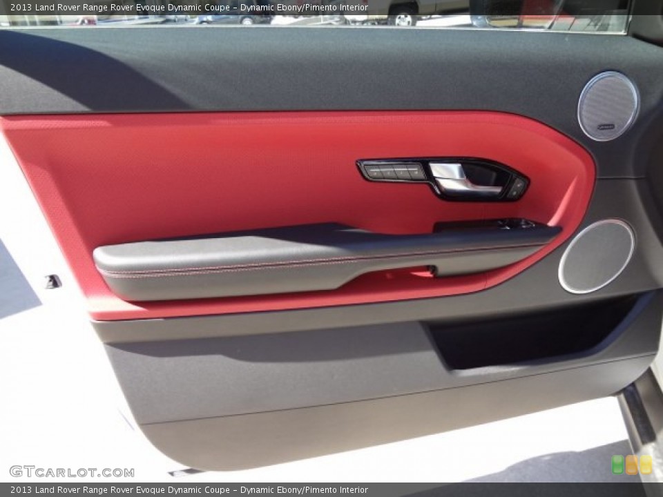 Dynamic Ebony/Pimento Interior Door Panel for the 2013 Land Rover Range Rover Evoque Dynamic Coupe #77879082