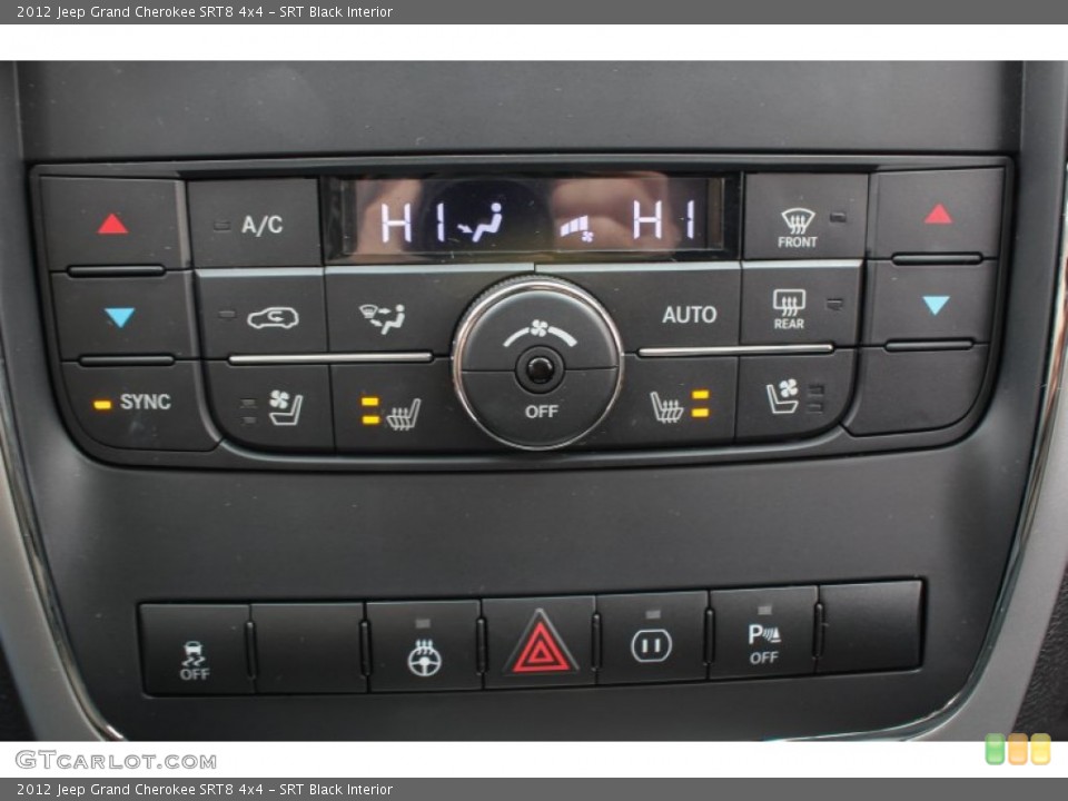 SRT Black Interior Controls for the 2012 Jeep Grand Cherokee SRT8 4x4 #77879472