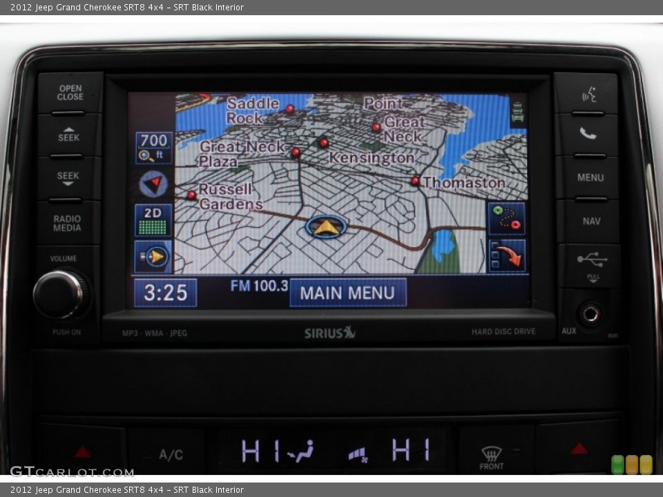 SRT Black Interior Navigation for the 2012 Jeep Grand Cherokee SRT8 4x4 #77879490