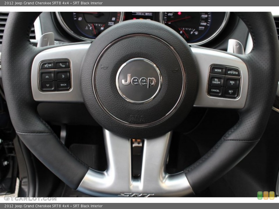SRT Black Interior Steering Wheel for the 2012 Jeep Grand Cherokee SRT8 4x4 #77879538