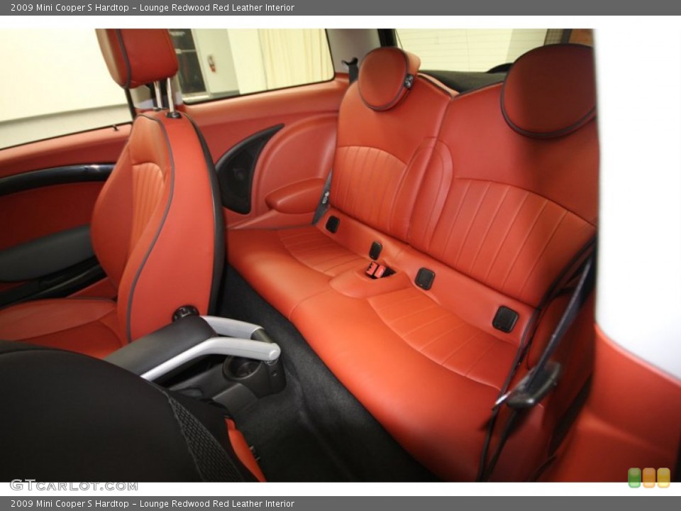 Lounge Redwood Red Leather Interior Rear Seat for the 2009 Mini Cooper S Hardtop #77879751