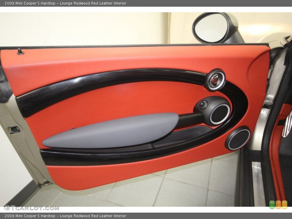 Lounge Redwood Red Leather Interior Door Panel for the 2009 Mini Cooper S Hardtop #77879769