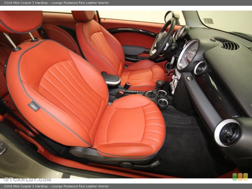 Lounge Redwood Red Leather Interior Front Seat for the 2009 Mini Cooper S Hardtop #77880021