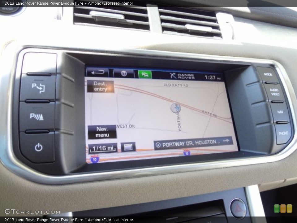 Almond/Espresso Interior Navigation for the 2013 Land Rover Range Rover Evoque Pure #77880164