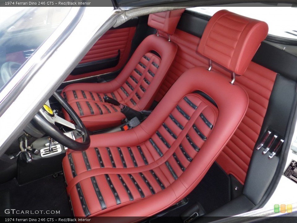 Red/Black Interior Front Seat for the 1974 Ferrari Dino 246 GTS #77880504