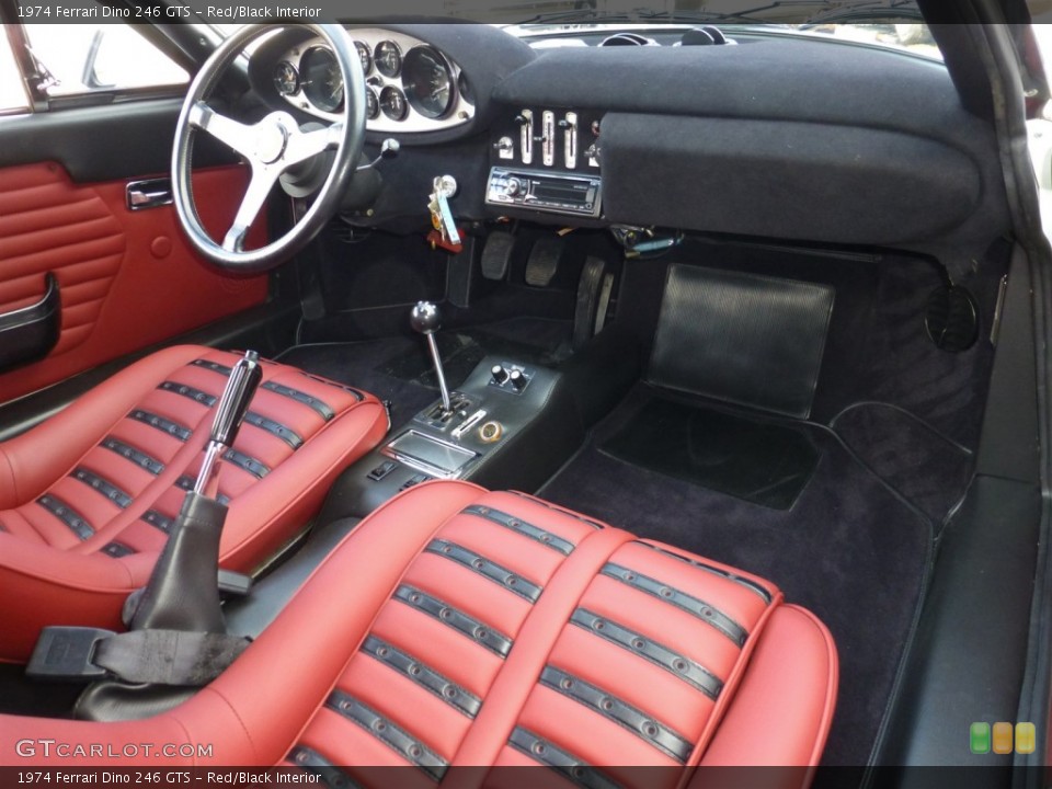 Red/Black Interior Dashboard for the 1974 Ferrari Dino 246 GTS #77880552