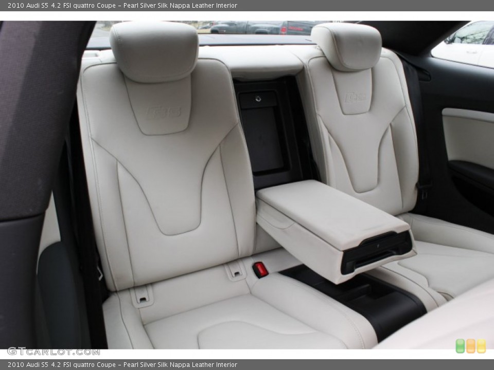 Pearl Silver Silk Nappa Leather Interior Rear Seat for the 2010 Audi S5 4.2 FSI quattro Coupe #77880672
