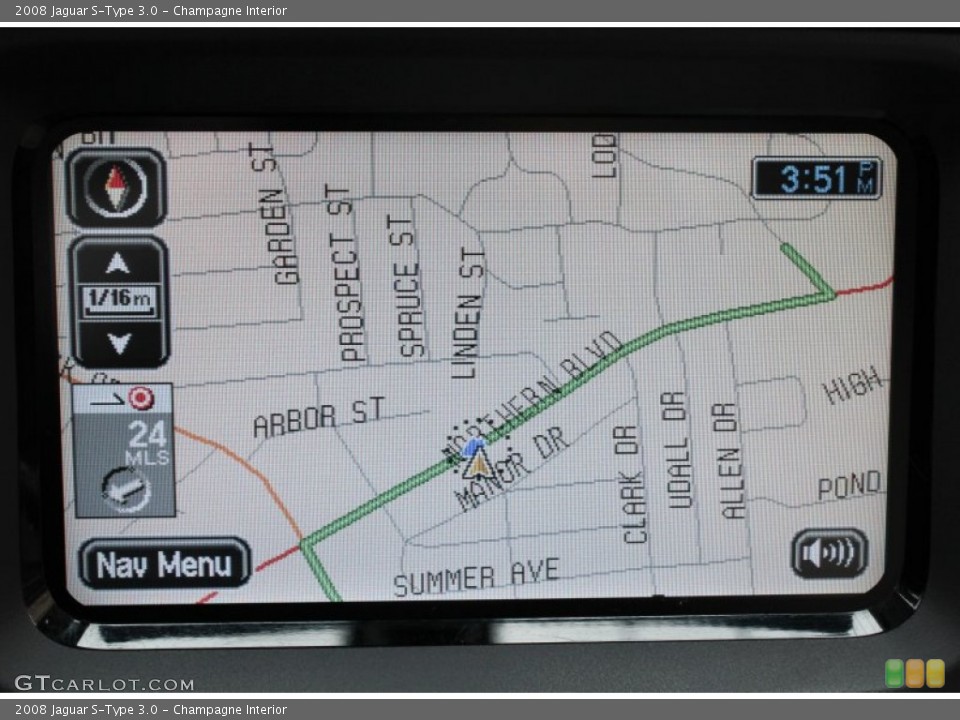 Champagne Interior Navigation for the 2008 Jaguar S-Type 3.0 #77881346