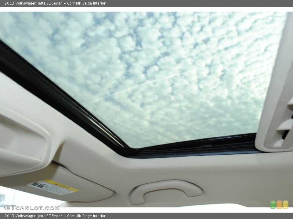 Cornsilk Beige Interior Sunroof for the 2013 Volkswagen Jetta SE Sedan #77882376