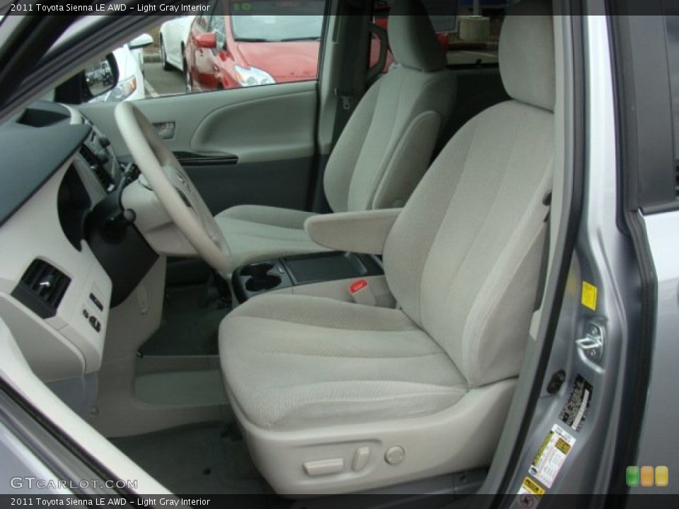 Light Gray Interior Front Seat for the 2011 Toyota Sienna LE AWD #77883684