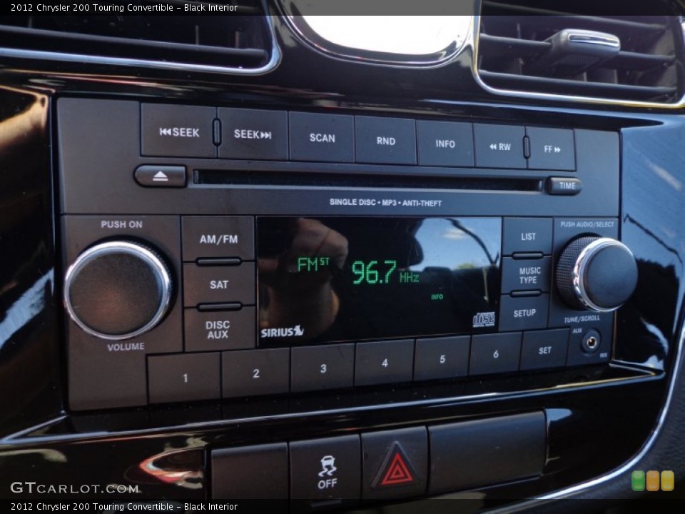 Black Interior Audio System for the 2012 Chrysler 200 Touring Convertible #77883998