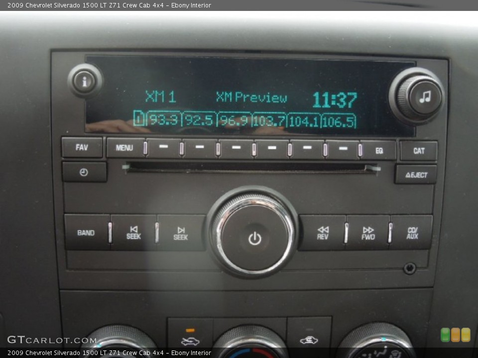 Ebony Interior Audio System for the 2009 Chevrolet Silverado 1500 LT Z71 Crew Cab 4x4 #77886492