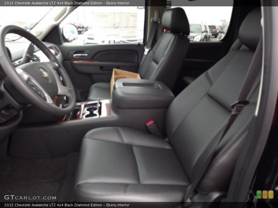 Ebony Interior Front Seat for the 2013 Chevrolet Avalanche LTZ 4x4 Black Diamond Edition #77887001