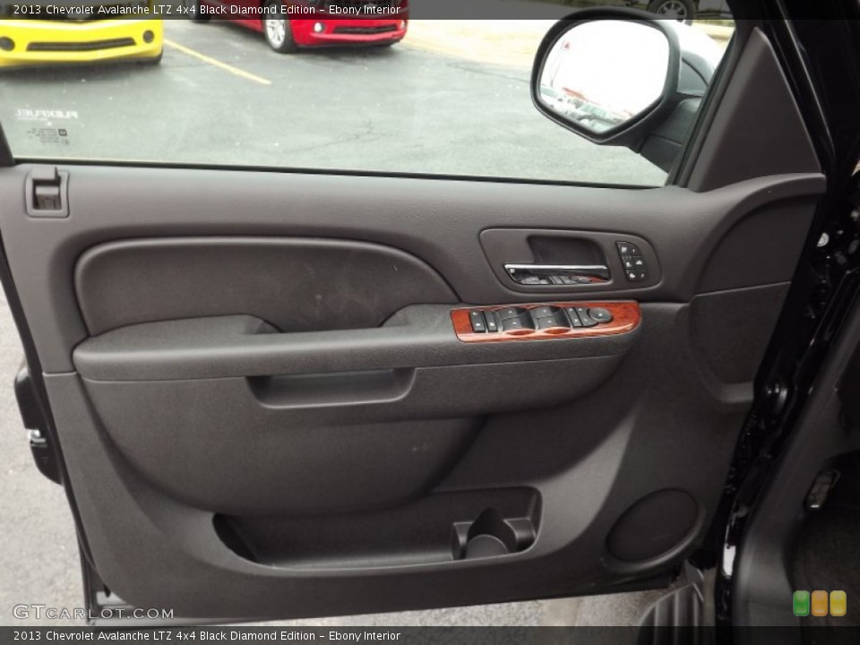 Ebony Interior Door Panel for the 2013 Chevrolet Avalanche LTZ 4x4 Black Diamond Edition #77887035