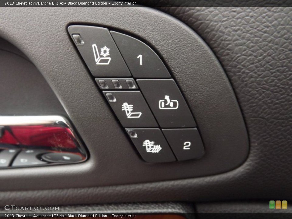 Ebony Interior Controls for the 2013 Chevrolet Avalanche LTZ 4x4 Black Diamond Edition #77887054