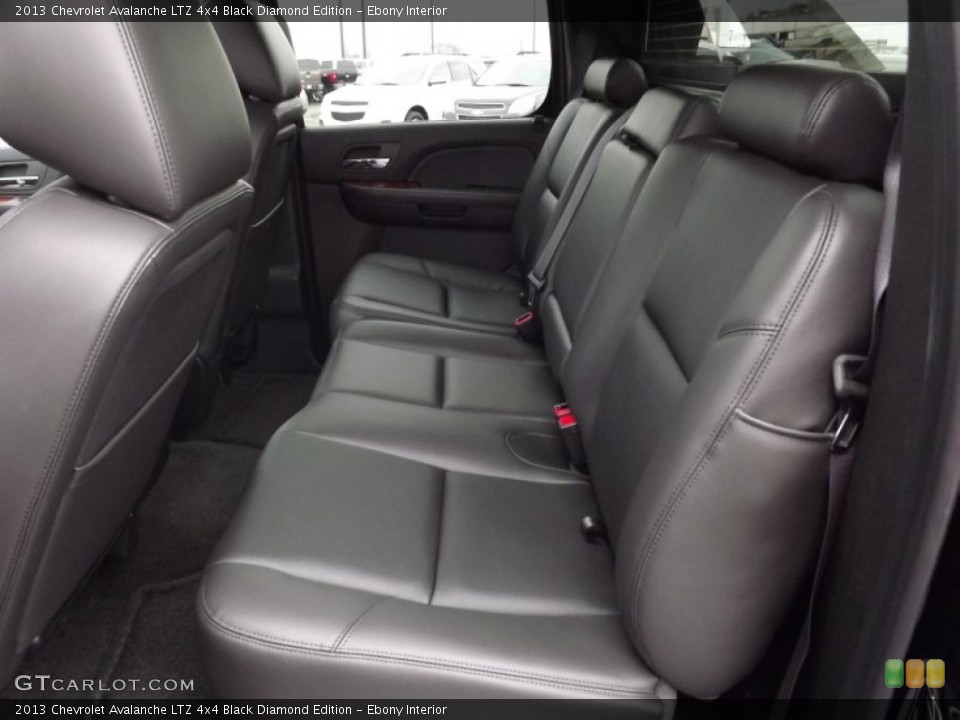 Ebony Interior Rear Seat for the 2013 Chevrolet Avalanche LTZ 4x4 Black Diamond Edition #77887116