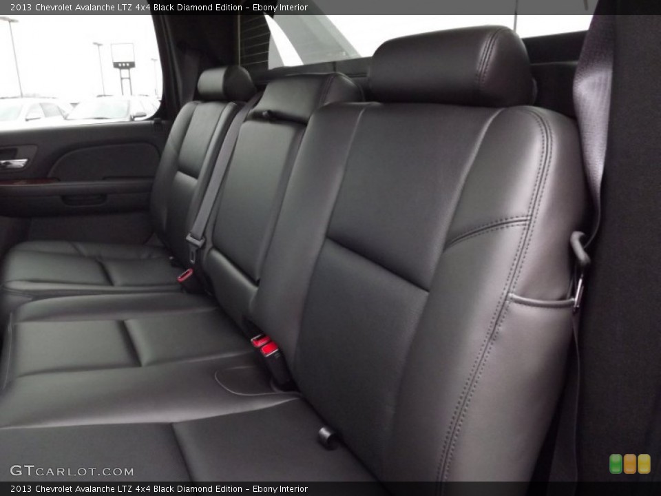 Ebony Interior Rear Seat for the 2013 Chevrolet Avalanche LTZ 4x4 Black Diamond Edition #77887131