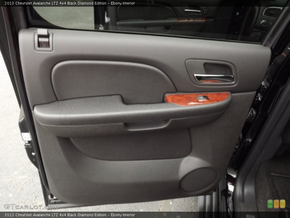 Ebony Interior Door Panel for the 2013 Chevrolet Avalanche LTZ 4x4 Black Diamond Edition #77887149