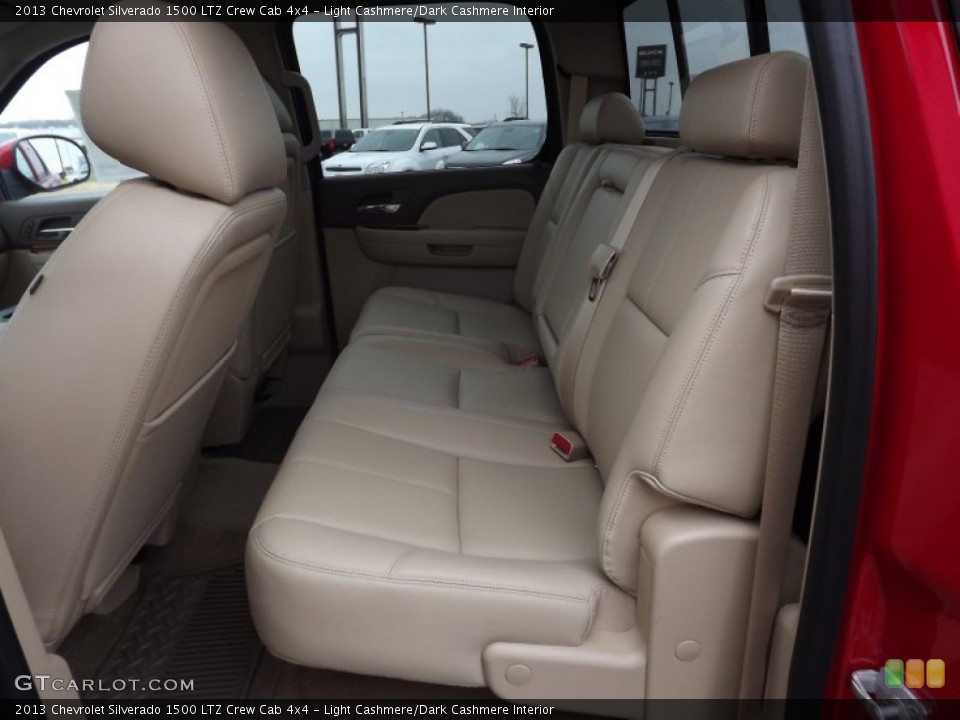 Light Cashmere/Dark Cashmere Interior Rear Seat for the 2013 Chevrolet Silverado 1500 LTZ Crew Cab 4x4 #77887506