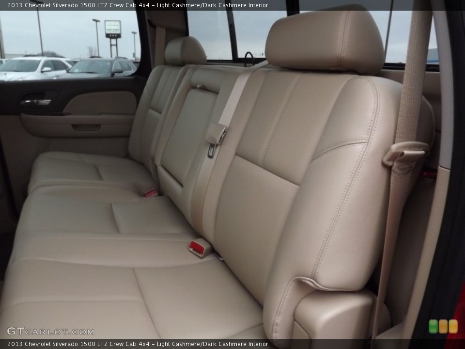 Light Cashmere/Dark Cashmere Interior Rear Seat for the 2013 Chevrolet Silverado 1500 LTZ Crew Cab 4x4 #77887515