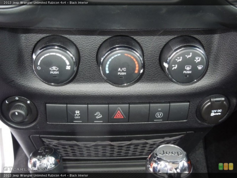 Black Interior Controls for the 2013 Jeep Wrangler Unlimited Rubicon 4x4 #77887635