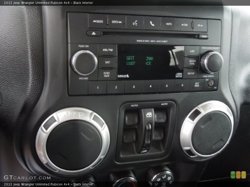 Black Interior Controls for the 2013 Jeep Wrangler Unlimited Rubicon 4x4 #77887650
