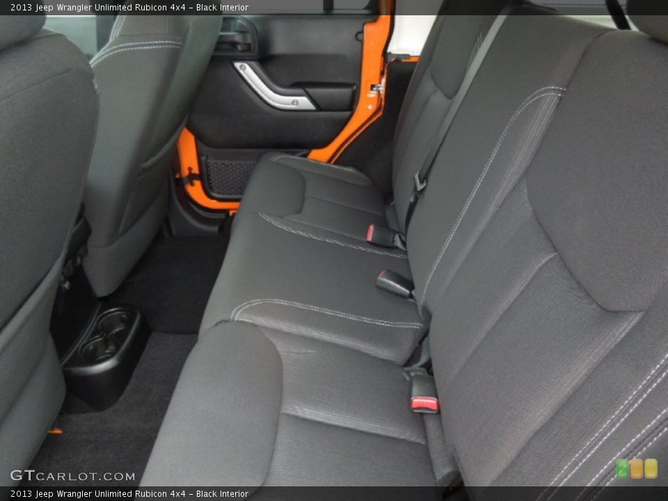Black Interior Rear Seat for the 2013 Jeep Wrangler Unlimited Rubicon 4x4 #77887689