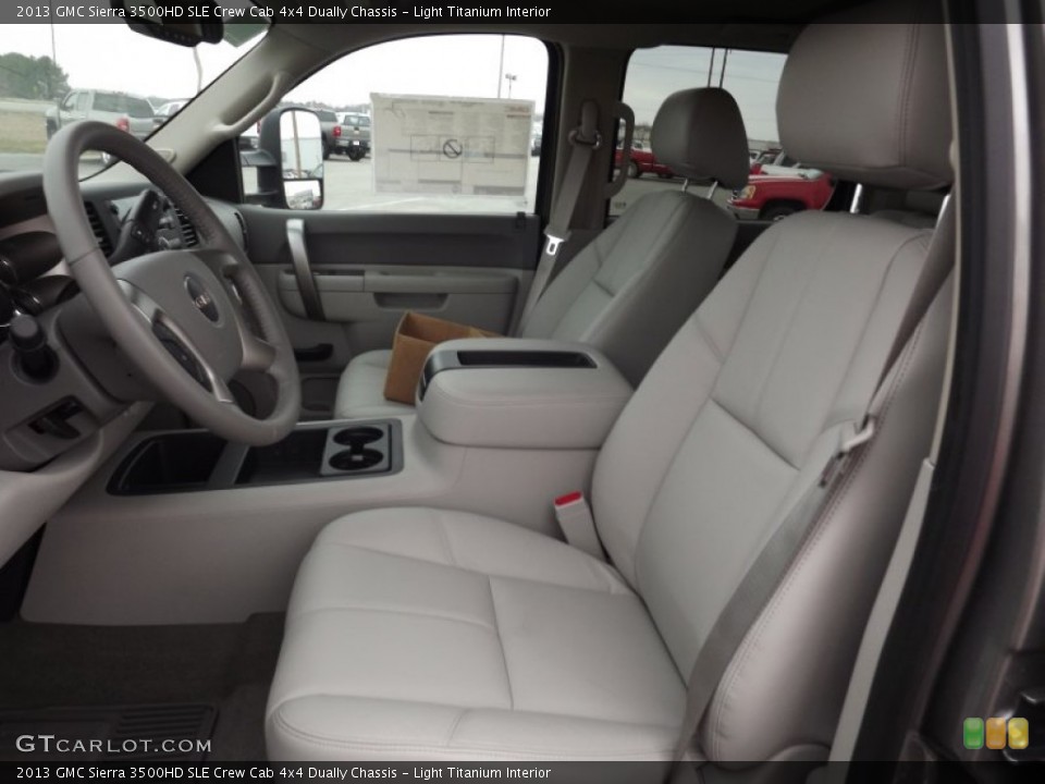 Light Titanium Interior Photo for the 2013 GMC Sierra 3500HD SLE Crew Cab 4x4 Dually Chassis #77887799