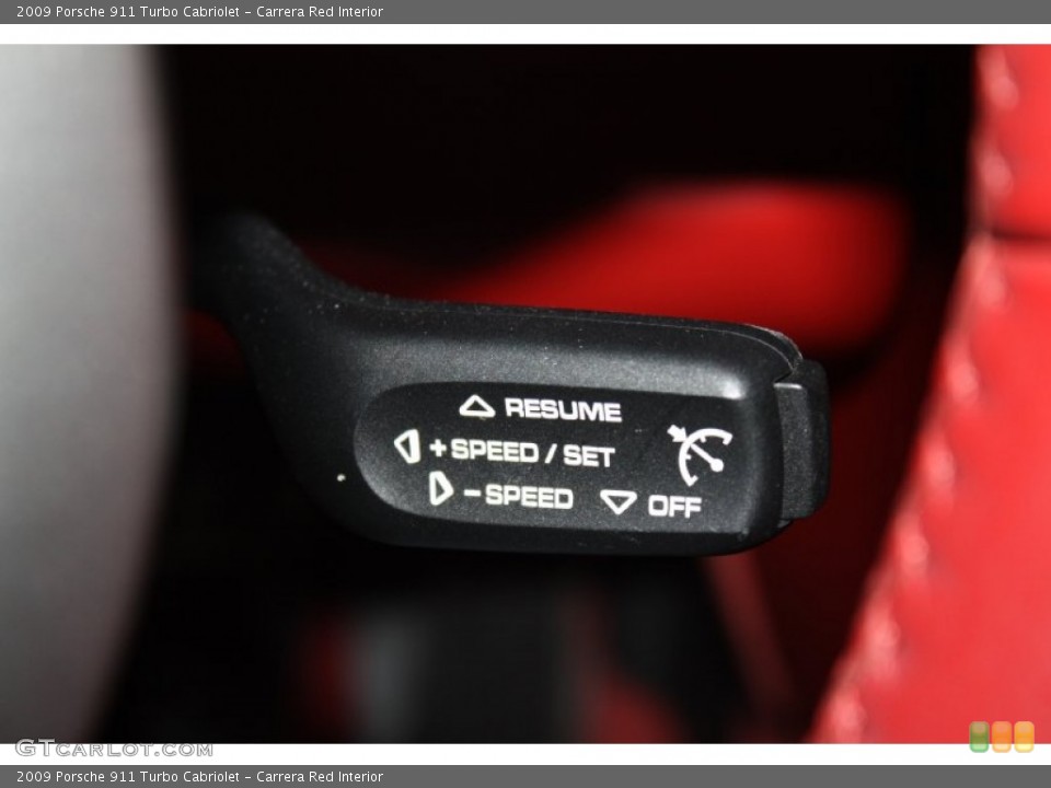 Carrera Red Interior Controls for the 2009 Porsche 911 Turbo Cabriolet #77888205