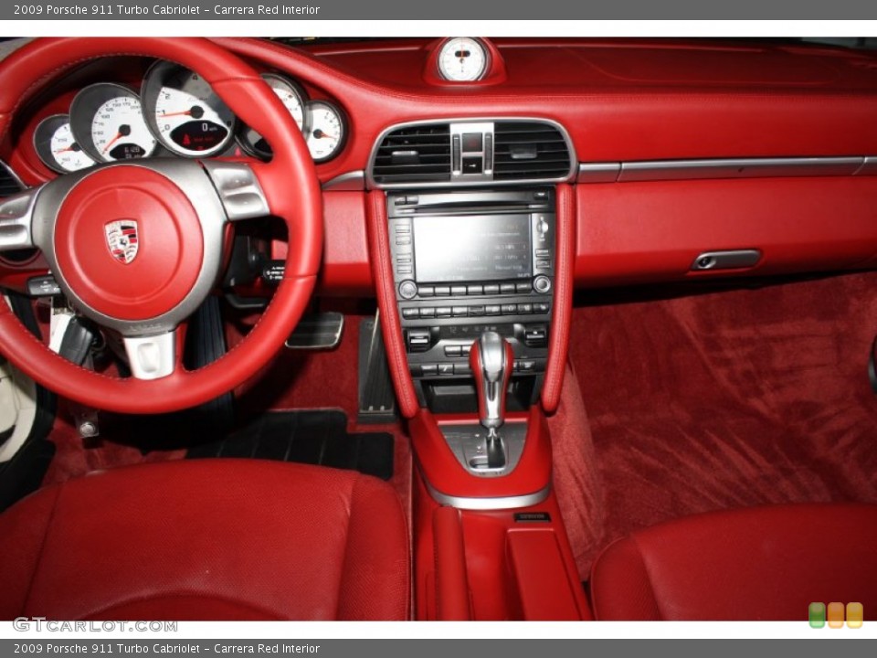 Carrera Red Interior Dashboard for the 2009 Porsche 911 Turbo Cabriolet #77888223