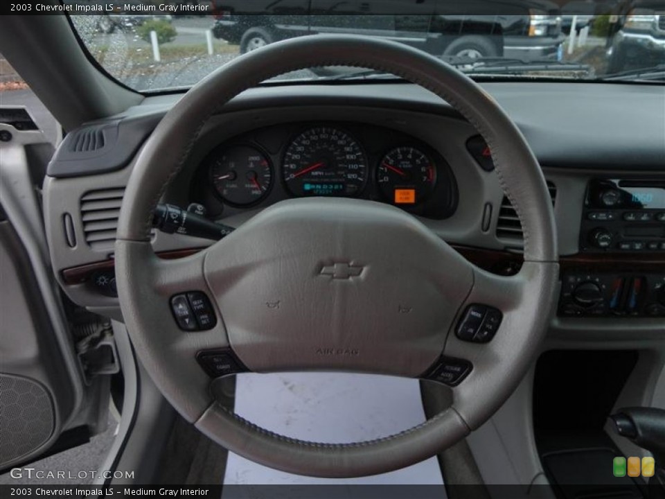 Medium Gray Interior Steering Wheel for the 2003 Chevrolet Impala LS #77890272