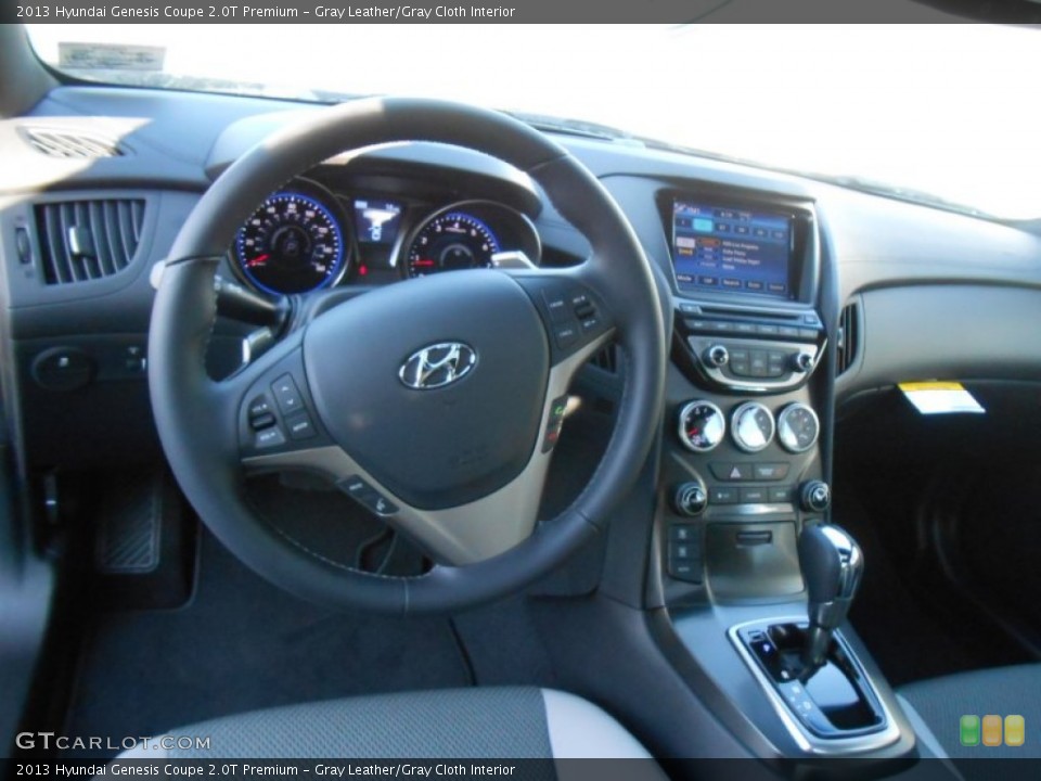 Gray Leather/Gray Cloth Interior Dashboard for the 2013 Hyundai Genesis Coupe 2.0T Premium #77890854
