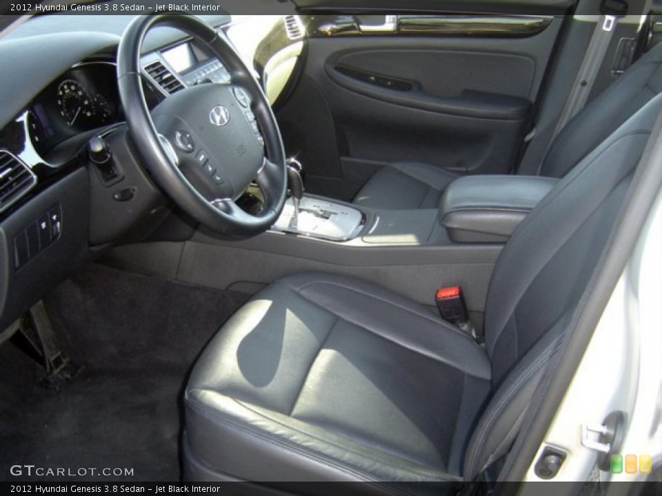 Jet Black Interior Front Seat for the 2012 Hyundai Genesis 3.8 Sedan #77893861