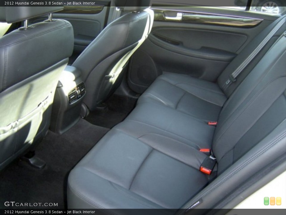 Jet Black Interior Rear Seat for the 2012 Hyundai Genesis 3.8 Sedan #77893879