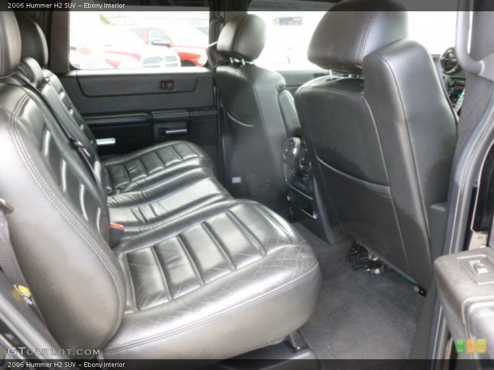 Ebony Interior Rear Seat for the 2006 Hummer H2 SUV #77895232