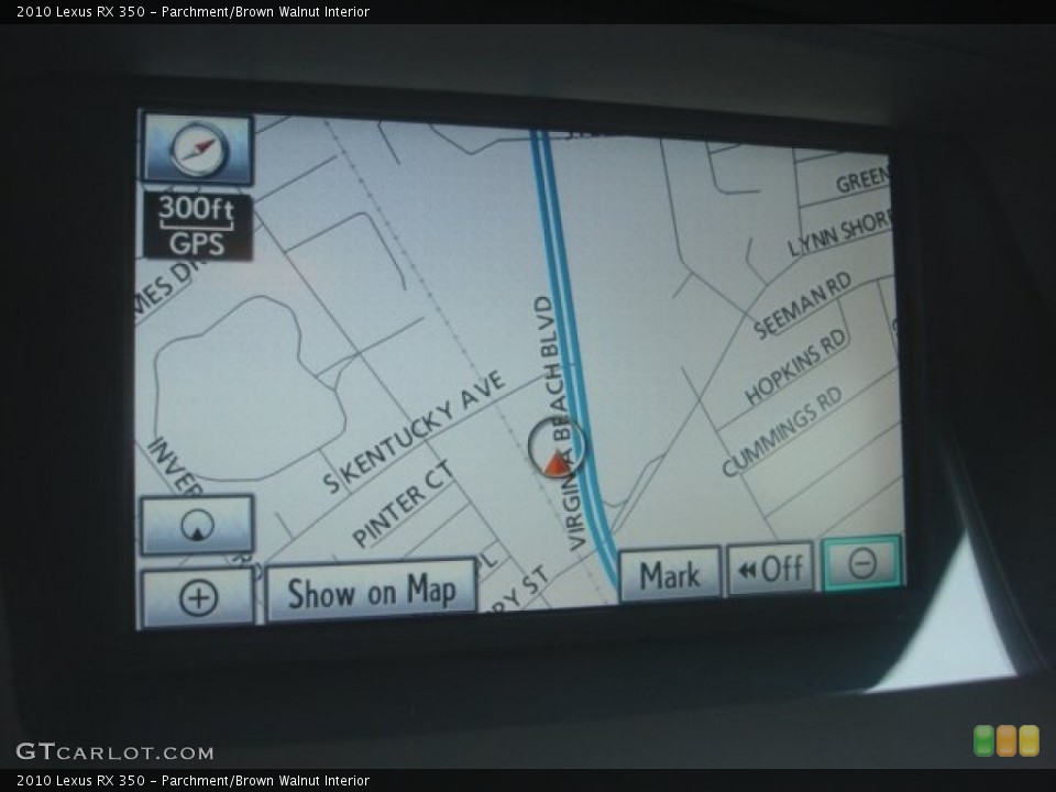 Parchment/Brown Walnut Interior Navigation for the 2010 Lexus RX 350 #77896345
