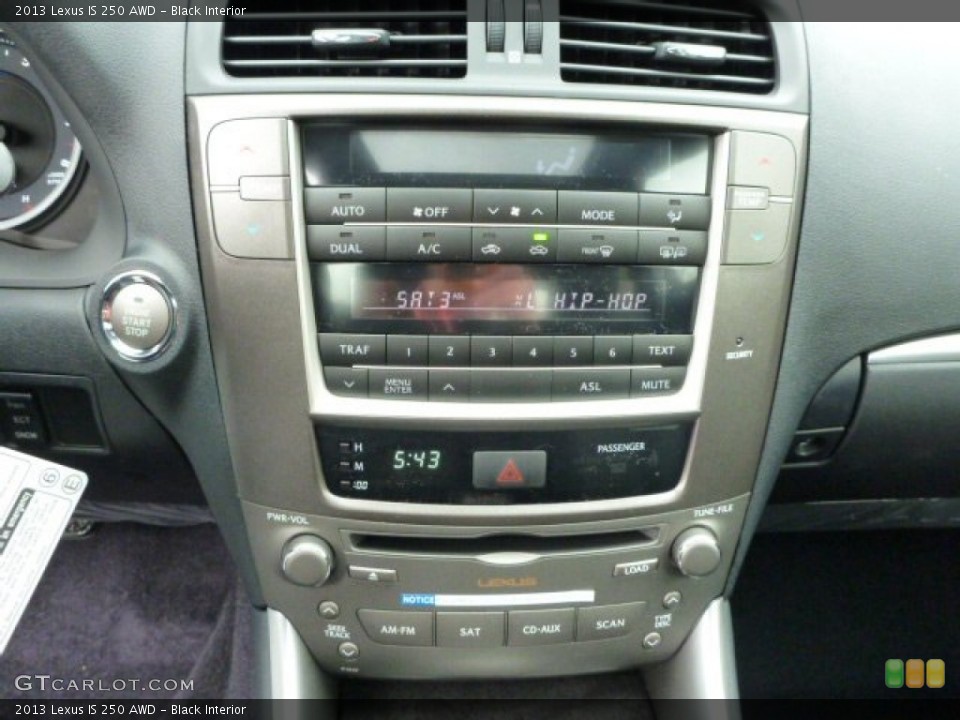 Black Interior Controls for the 2013 Lexus IS 250 AWD #77896459