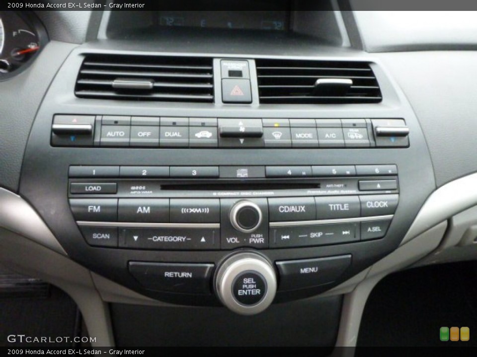 Gray Interior Controls for the 2009 Honda Accord EX-L Sedan #77896907