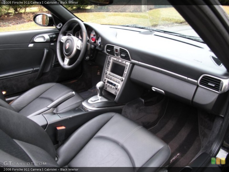 Black Interior Dashboard for the 2008 Porsche 911 Carrera S Cabriolet #77899855