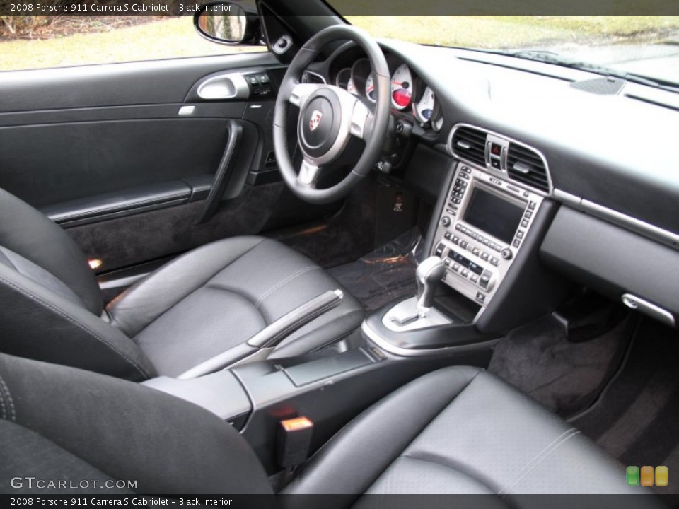 Black Interior Dashboard for the 2008 Porsche 911 Carrera S Cabriolet #77899900