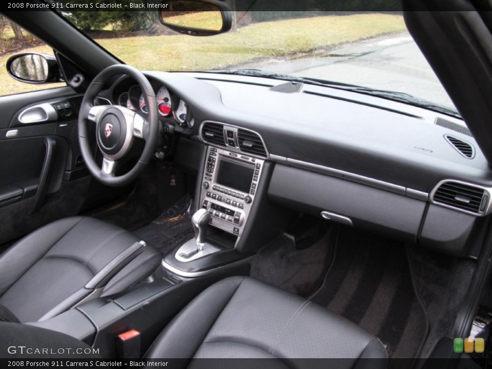 Black Interior Prime Interior for the 2008 Porsche 911 Carrera S Cabriolet #77899924